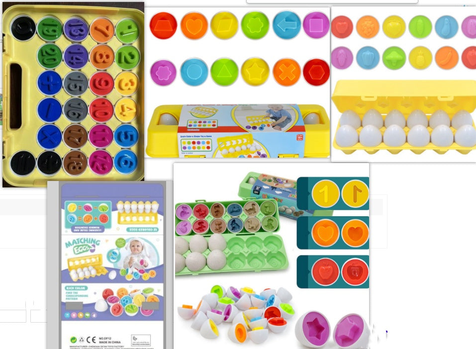 Educational Shape and Color Matching Egg Toy for Toddlers
