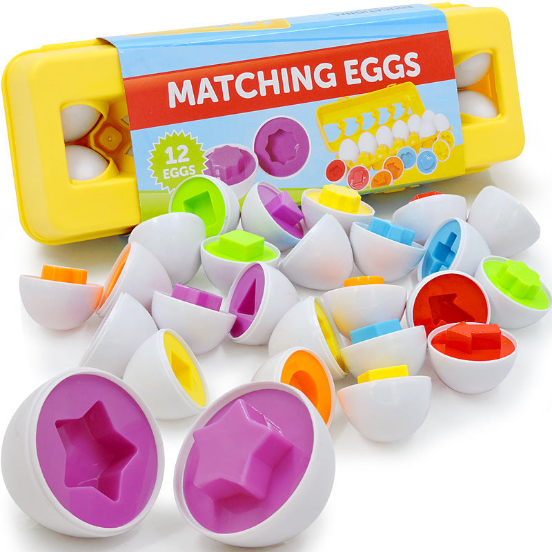 Educational Shape and Color Matching Egg Toy for Toddlers