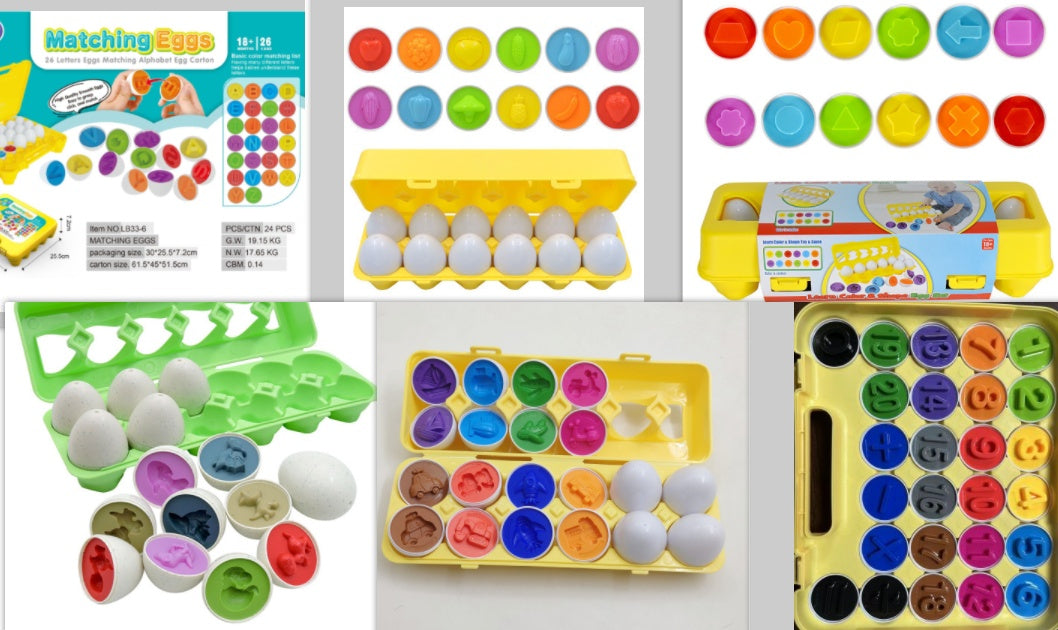 Educational Shape and Color Matching Egg Toy for Toddlers
