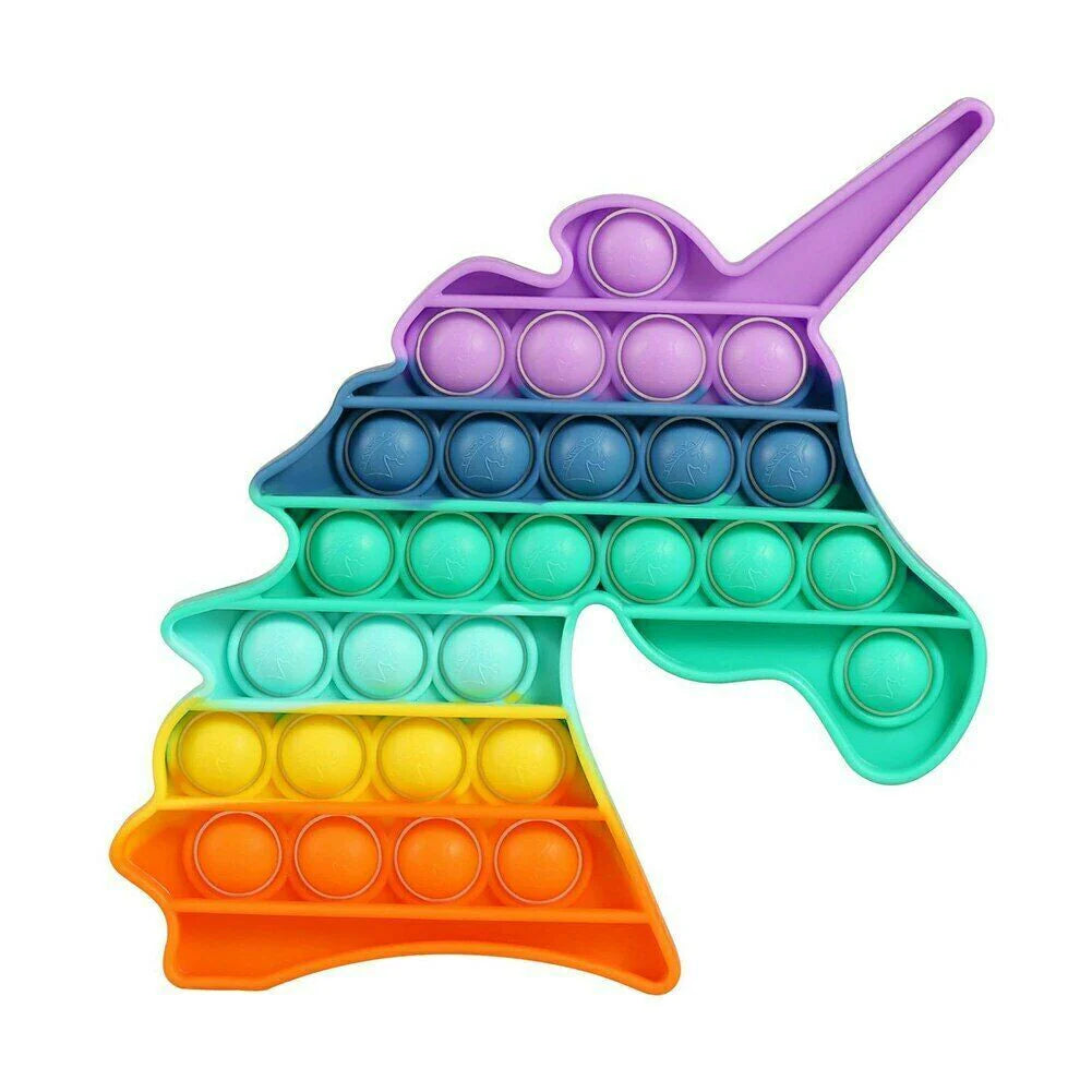 Popit Fidget Toy - Push Bubble Sensory Stress Relief Game for Kids and Families